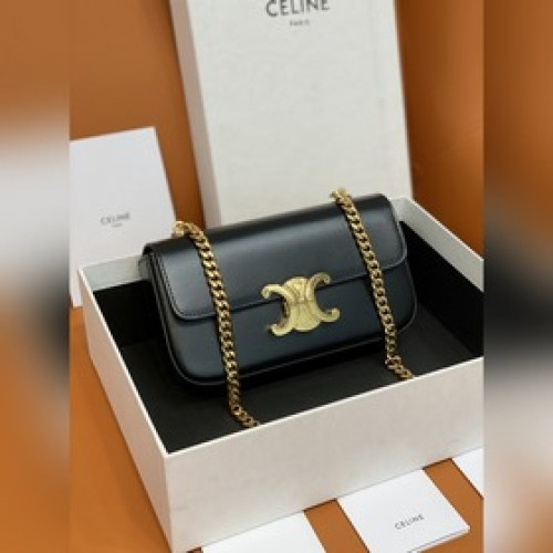 正品級Celine * 小號法棍197993#金屬鍊條vintage感十足少