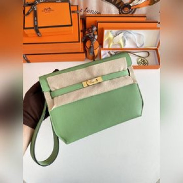 Kelly Depeches 25cm 手包/挎包 epsom 皮 3i牛油果