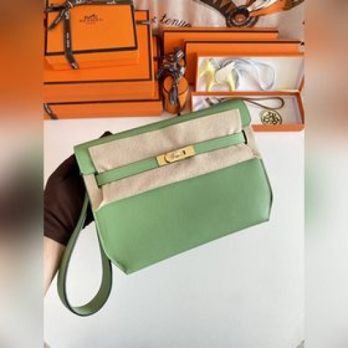 Kelly Depeches 25cm 手包/挎包 epsom 皮 3i牛油果