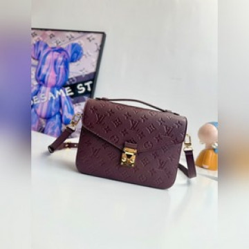 女款_『動态芯片配專櫃包裝』 海外原單M46613酒紅獨家實拍！ Pochette M