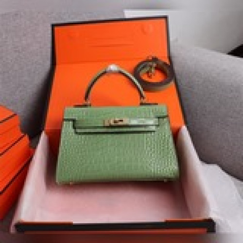 凱莉二代鳄魚紋22cm 19cm 版型完美hermes mini kelly s