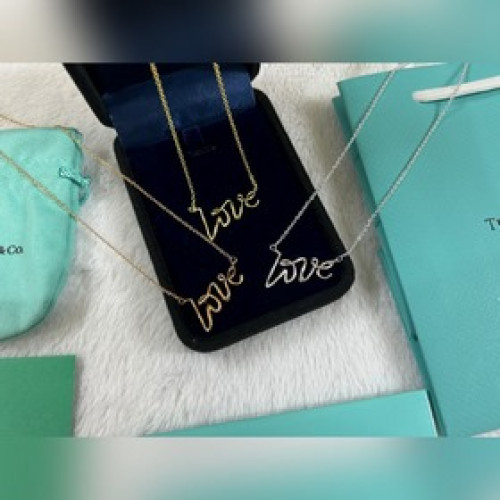 蒂芙尼 Tiffany Love光面字母項鍊 黃金色 玫瑰金色 銀色