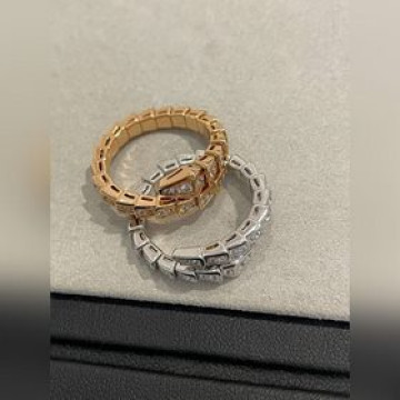 [原單對版] (配全套包裝) 寶格麗蛇戒 玫瑰金，白金
