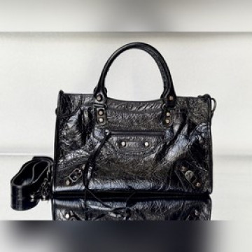 Balenciaga city 小號黑色，黑扣 經典機車包 巴黎世家最具标志性手