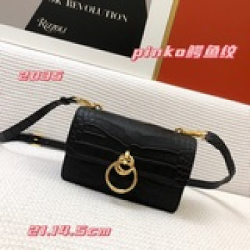 【原版皮高品質】出廠配盒子  pinko家新款鳄魚紋牛皮斜挎包獨家首發！颠覆了以