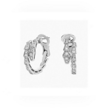 【代購級别】Bvlgari 寶格麗 Serpenti蛇系列 滿鑽蛇 耳釘 精選德