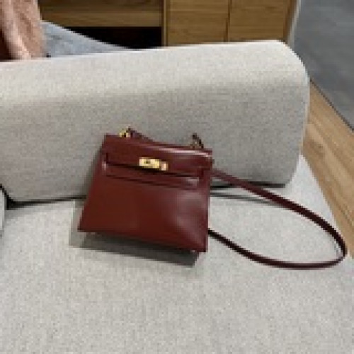 凱莉kelly box 中古包腋下包20cm 原版box頭層牛皮 定制五金 滿滿