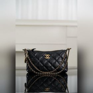 頂級進口原廠皮 所見即所得！  Chanel 25s 金币hobo餃子包 小號