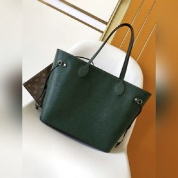 女款_動态變碼Neverfull 中號水波紋手袋 M12195綠色 M12746棕色