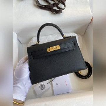 現貨：  二代mini kelly 19cm 進口epsom皮 黑色 金扣