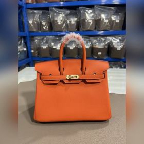 工坊實拍birkin鉑金 橙色金扣25/30采用進口原廠togo皮 手工打
