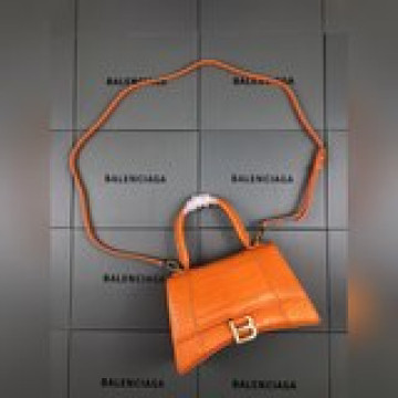 鳄魚紋橙色升級版頂級原單，配vip全套包裝，Balenciagα本季重磅Hour
