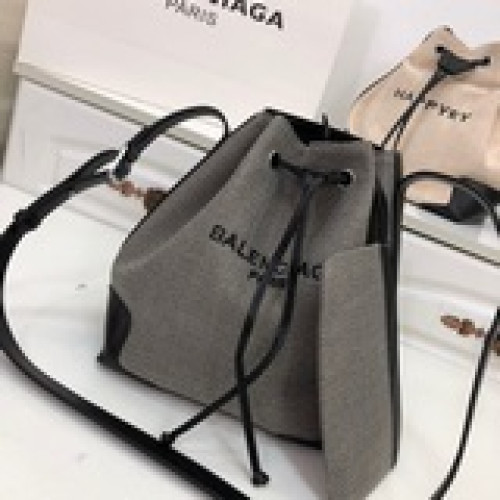 巴黎世家BALENCIAGA帆布水桶包 對版zp特殊帆布麻料材質-獨家制作-純進