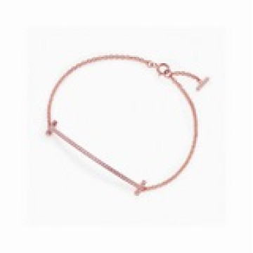 Tiffany&·co 蒂芙尼 滿鑽笑臉TT手鍊 S925純銀材質 高品質 精工