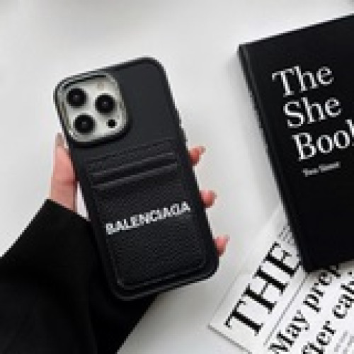 配盒新款上架高品潮牌BALENCIAGA巴黎世家 荔枝紋雙卡包 電鍍護鏡全包t