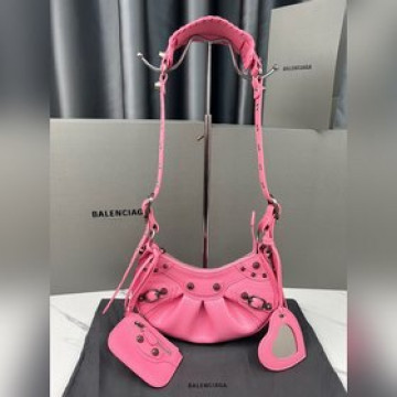 升級版本 粉色~balenciaga Le Cagole 半月牙腋下包/斜挎包