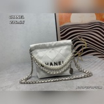 迷你號 不要錯過出貨火遍全球迷你垃圾袋白古銀金屬chanel 迷你mini垃