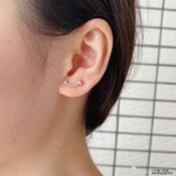 V金材質 Tiff專櫃 最新  蒂芙尼迷你帶鑽笑臉耳釘1?1重工  tiffan