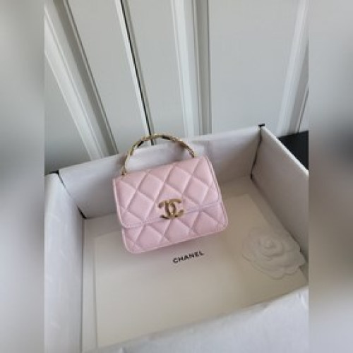 現貨春夏琺琅手柄小廢包雙C特殊粗鍊條春日出行小廢包少不了不僅可以當作穿搭裝飾
