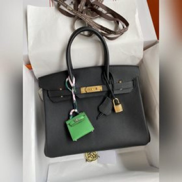 手縫 Birkin 30cm 進口Togo皮 黑色 金扣