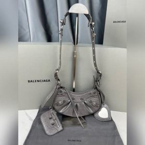 升級版本 灰色~balenciaga Le Cagole 半月牙腋下包/斜挎包