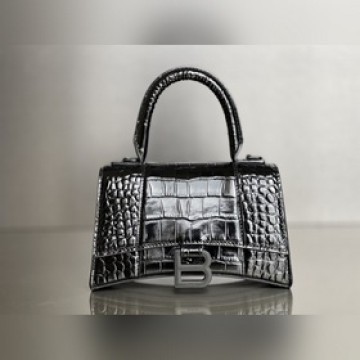 #BALENCIAGA#鳄魚紋黑色，黑扣 [升級版原廠皮版本]XS號--19cm