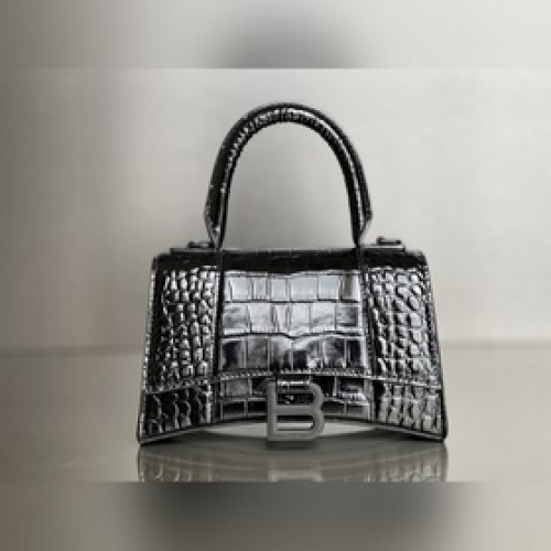 #BALENCIAGA#鳄魚紋黑色，黑扣 [升級版原廠皮版本]XS號--19cm