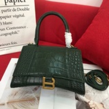 鳄魚紋小號Balenciagα全新推出了帥爆的Hourglass沙漏包，獨特的