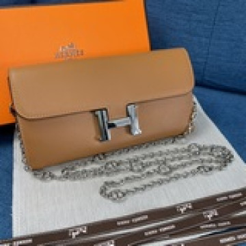 Hermes  Constance 原單 型號：9852鍊子手掌紋銀扣 SI