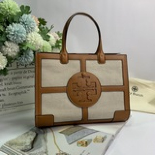 Tory Burch走秀款托特包，大logo撞色 ，Ella Quadrant