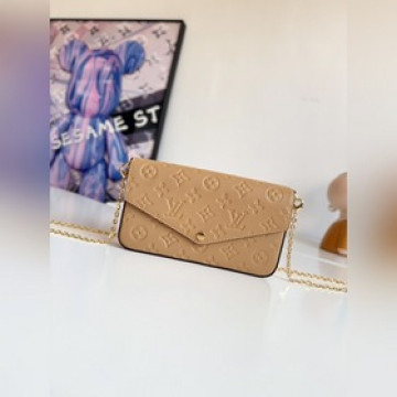 女款_海外原單M64064棕色獨家實拍！Pochette Félicie 鍊條包為 M