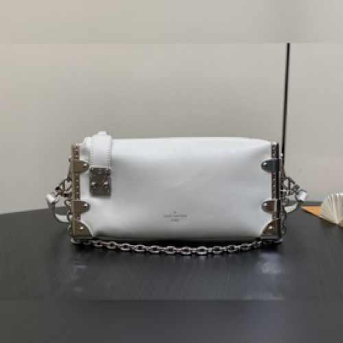 頂級原廠 M25445白色全皮 軟盒子系列 SLIM TRUNK 手袋 本款 S