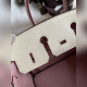 需定做 手縫 Birkin 25cm 進口山羊皮 奶油白拼3Q粉 拉絲金扣