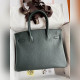 需定做 手縫 Birkin 30cm 進口山羊皮 松柏綠 金扣