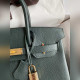 需定做 手縫 Birkin 30cm 進口山羊皮 松柏綠 金扣