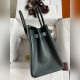 需定做 手縫 Birkin 30cm 進口山羊皮 松柏綠 金扣