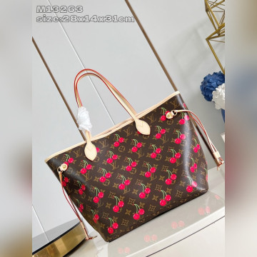 頂級原單，獨家實拍 M13263 Neverfull 中號手袋，路易威登 x 村上隆櫻桃系列