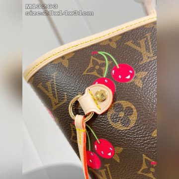 頂級原單，獨家實拍 M13263 Neverfull 中號手袋，路易威登 x 村上隆櫻桃系列