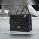 頂級進口原廠皮 所見即所得！ CHANEL 22k 高級手工坊 漆皮雙肩包 正品皮