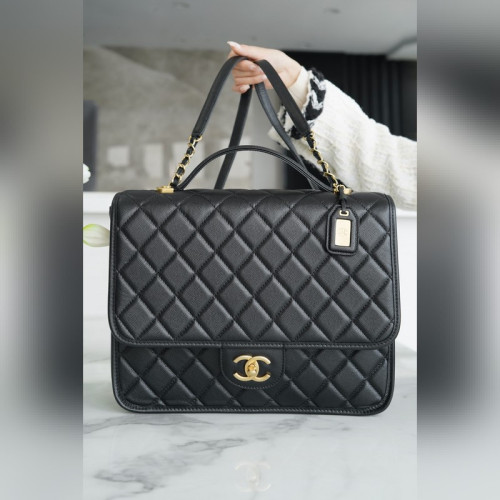 頂級進口原廠皮 所見即所得！ CHANEL 22k 高級手工坊 魚子醬雙肩包 正品皮