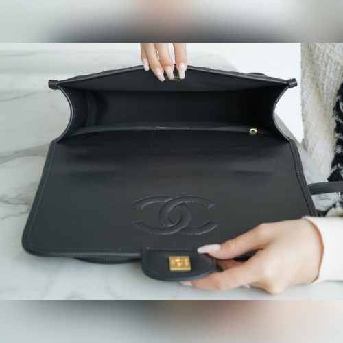 頂級進口原廠皮 所見即所得！ CHANEL 22k 高級手工坊 魚子醬雙肩包 正品皮