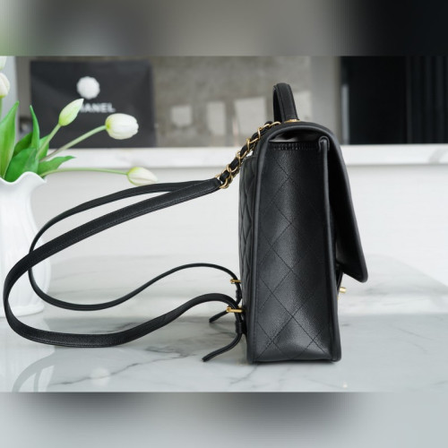 頂級進口原廠皮 所見即所得！ CHANEL 22k 高級手工坊 魚子醬雙肩包 正品皮