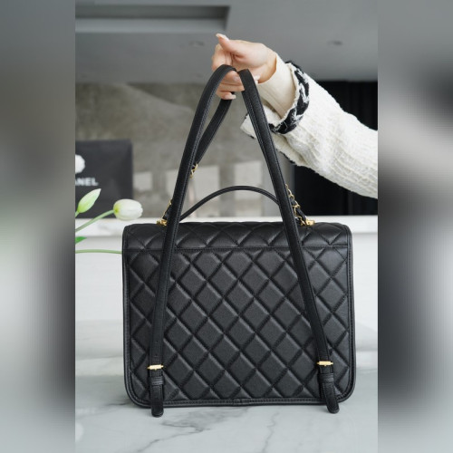 頂級進口原廠皮 所見即所得！ CHANEL 22k 高級手工坊 魚子醬雙肩包 正品皮