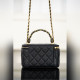 頂級進口原廠皮 所見即所得！ Chanel 25B VANITY系列化妝盒 黑金