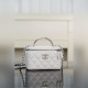 頂級進口原廠皮 所見即所得！ Chanel 25P 隐藏款 手柄長盒子包 白色荔枝牛