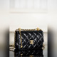 頂級進口原廠皮CHANEL 25S 雙金球CF MINI 19cm 黑色