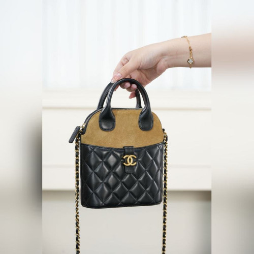 頂級進口原廠皮Chanel 25A 高級手工坊 豎版麂皮手提包