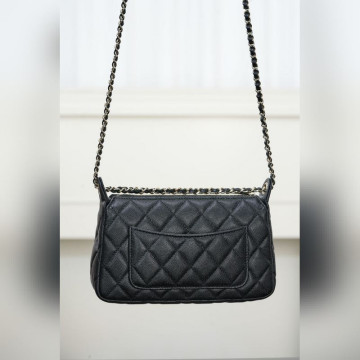 頂級進口原廠皮Chanel 25A隐藏款 麻将包 黑金