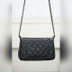 頂級進口原廠皮Chanel 25A隐藏款 麻将包 黑金
