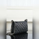 頂級進口原廠皮Chanel 25A隐藏款 麻将包 黑金